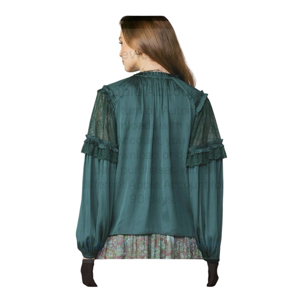 NWT Current Air Long Sleeve Split Neck Size Medium - Picture 3 of 12